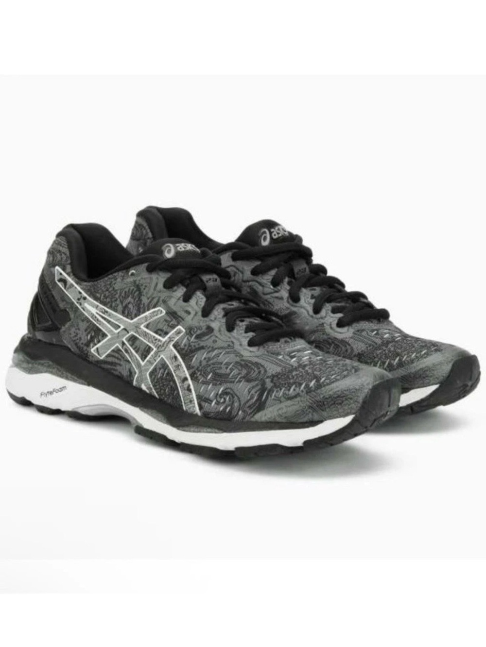 ASICS GEL-Kayano 23 Lite-Show Women’s US 8.5 Running Shoes Black Carbon Silve